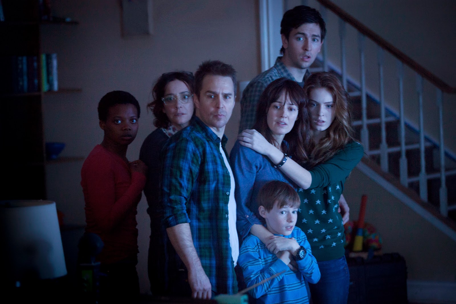 Sam Rockwell in the midst of angry spirits in ‘Poltergeist’