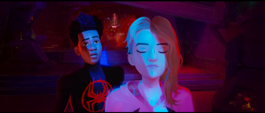 Miles Morales (Shameik Moore) and Gwen Stacey (Hailee Steinfeld) is back in  Spider-Man: Across the Spider-Verse