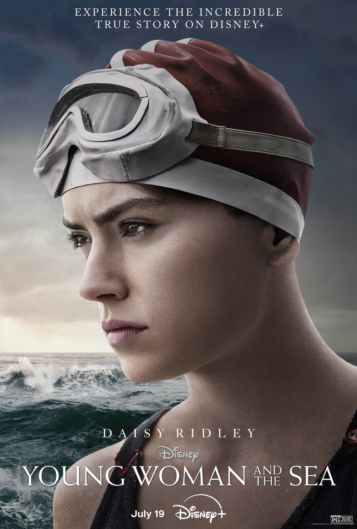 Daisy Ridley stars as the ‘Young Woman and the Sea’, premieres this July 19 on Disney +